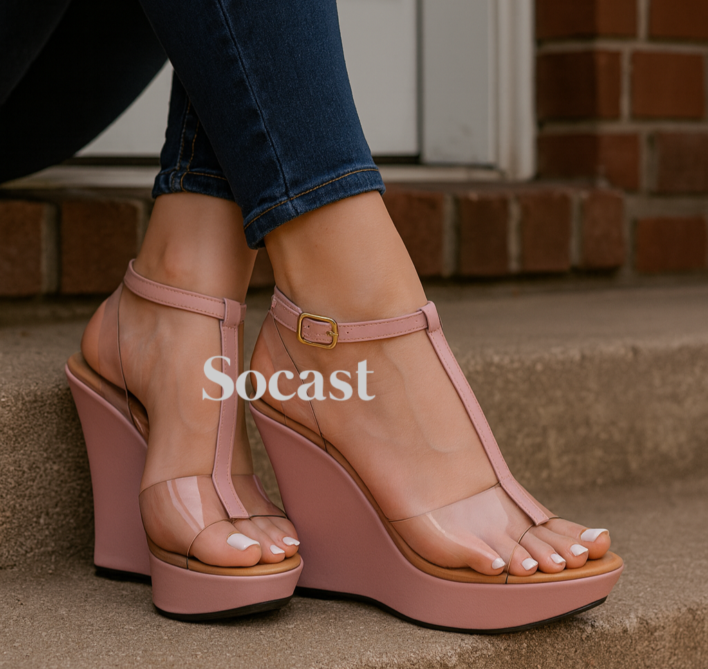 Sandalia con transparencia
