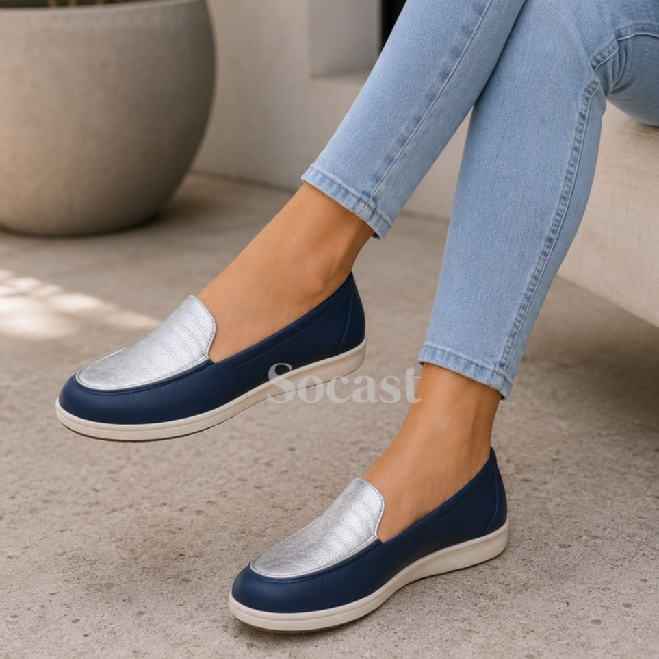 Mocasín bicolor confort