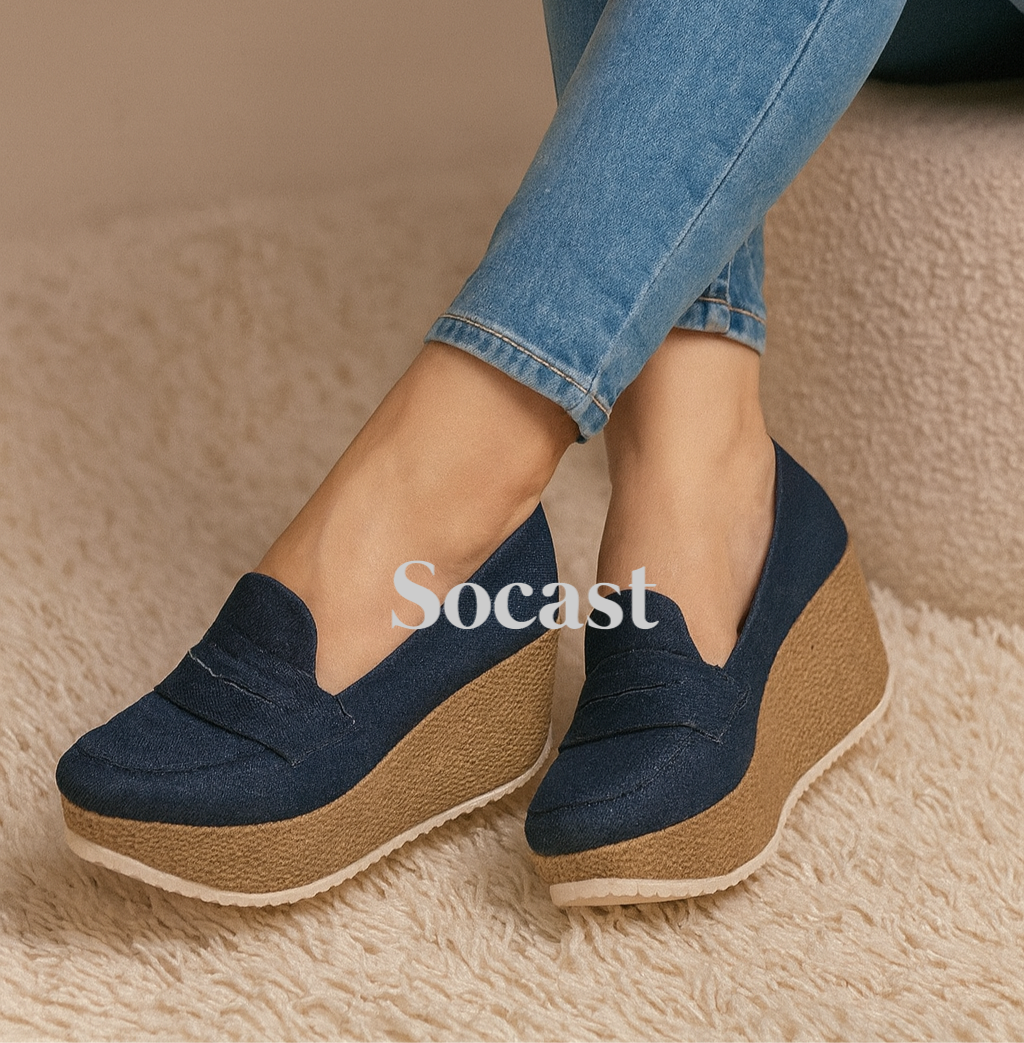 Zapato cerrado jean