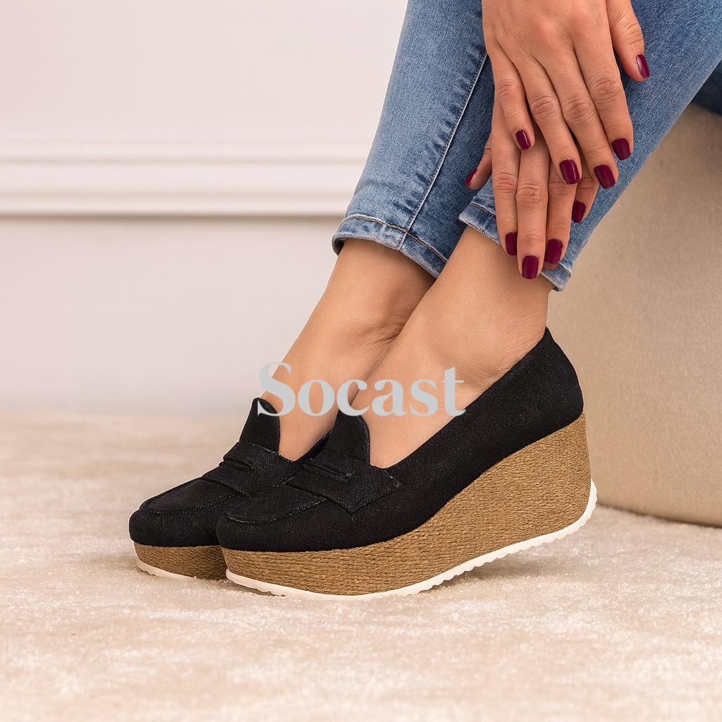 Zapato cerrado jean