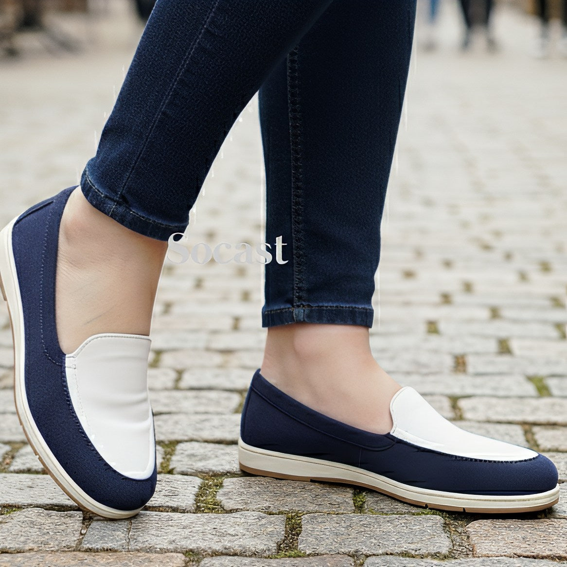 Mocasín bicolor confort