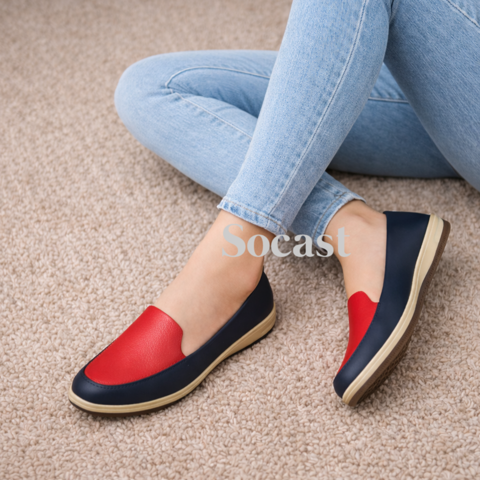 Mocasín bicolor confort