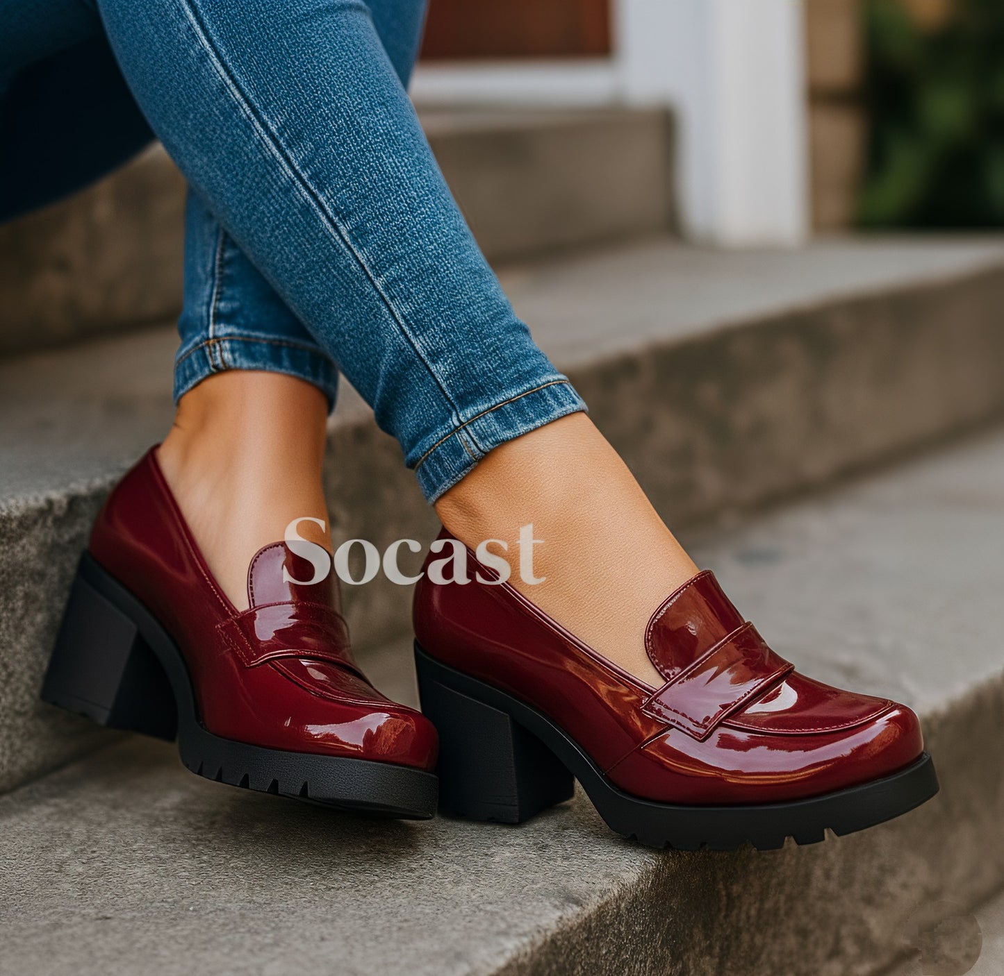 Mocasín charol urbano