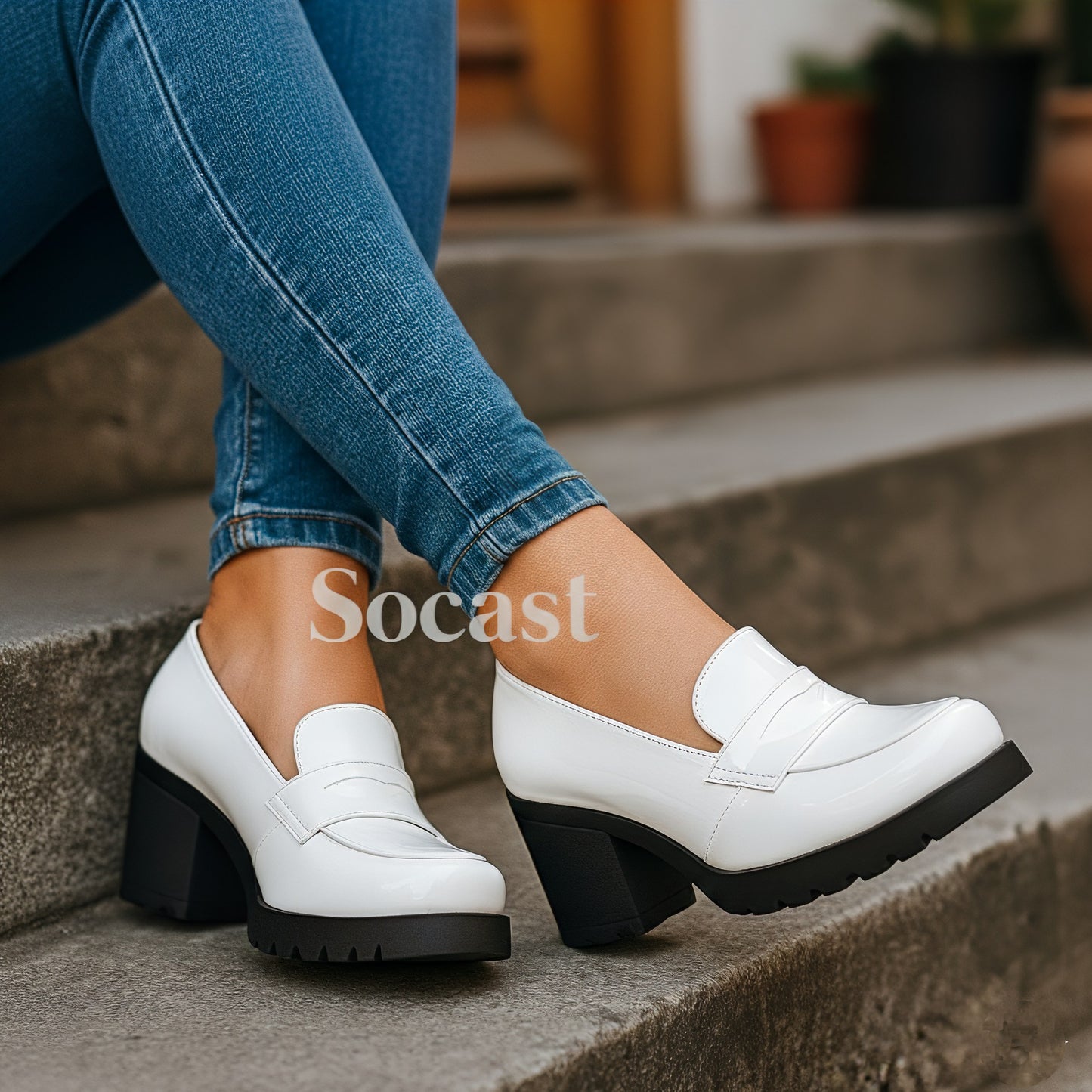 Mocasín charol urbano