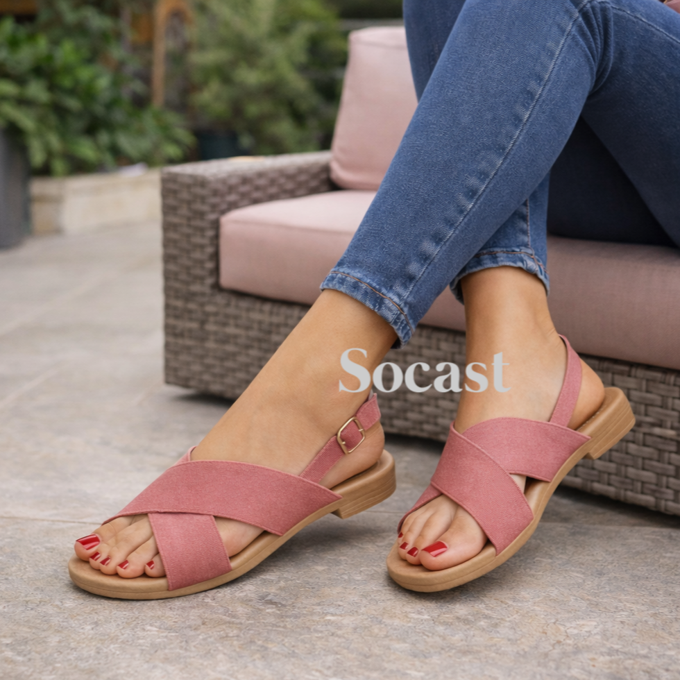 Sandalia cruzada chic