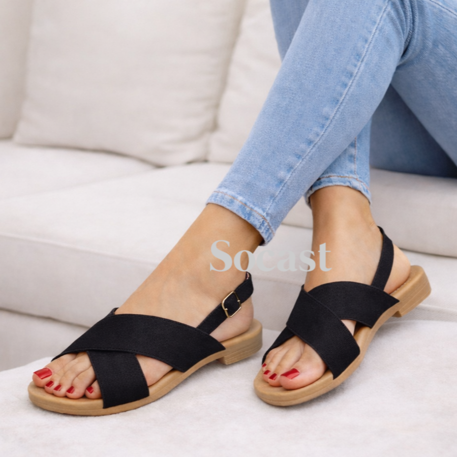 Sandalia cruzada chic