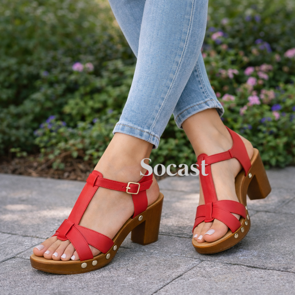 Sandalia Ova madera