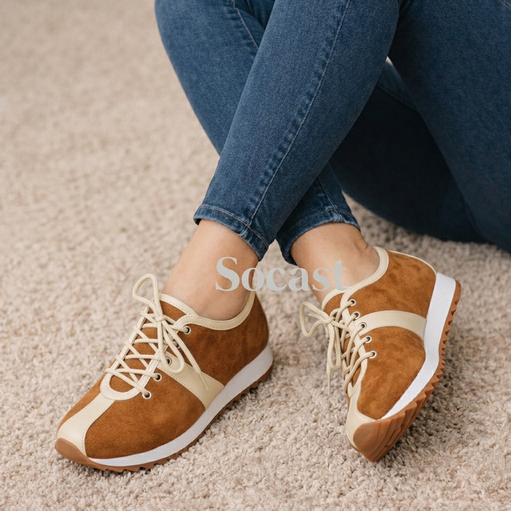 Tenis casual bicolor