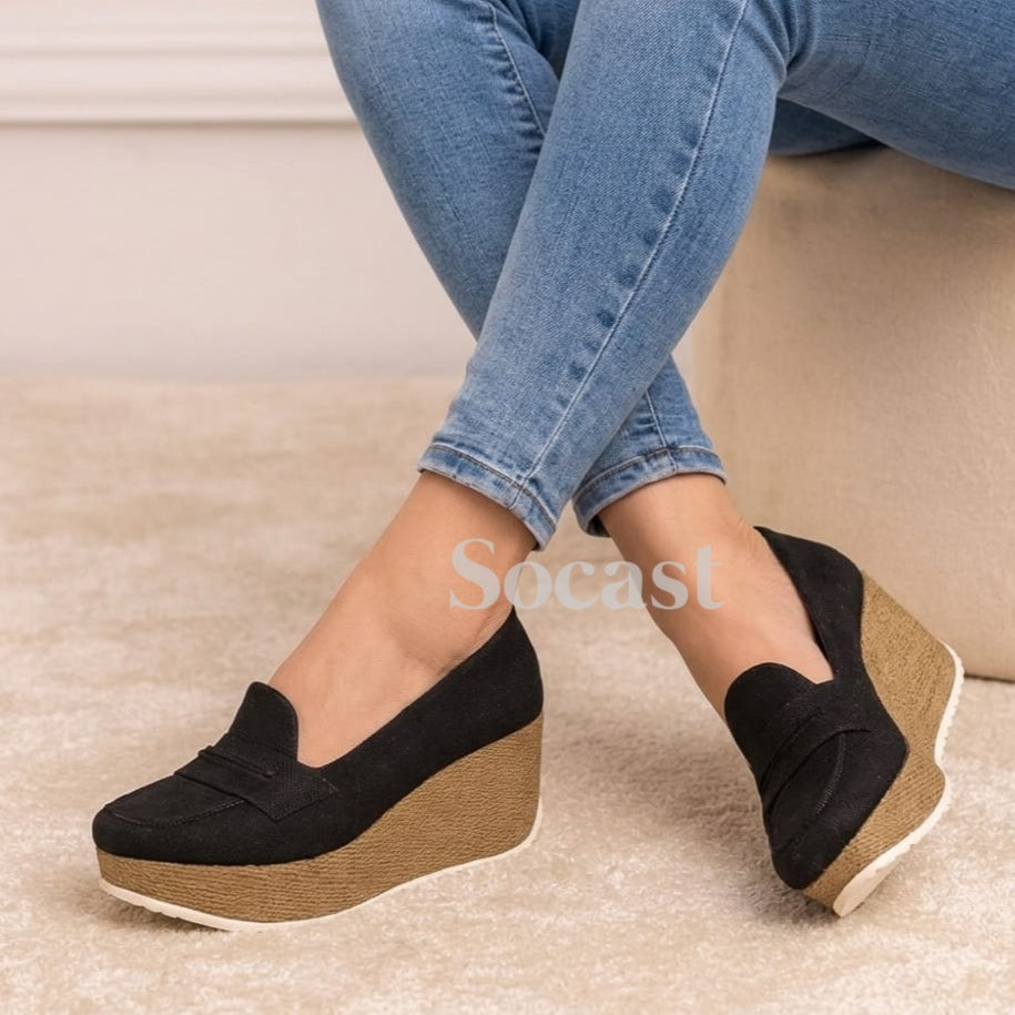 Zapato cerrado jean