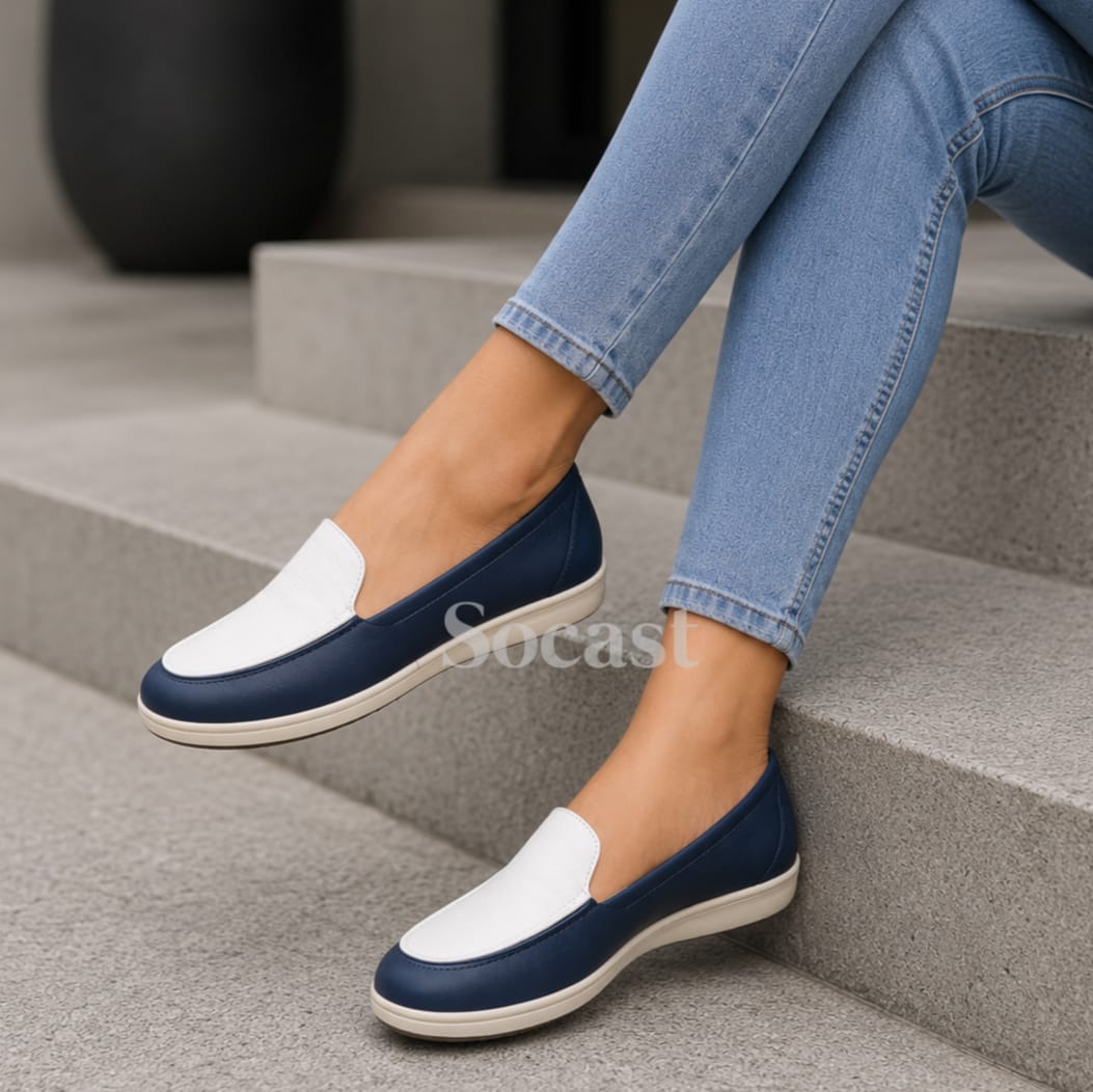 Mocasín bicolor confort