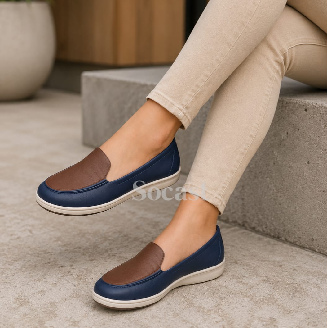Mocasín bicolor confort