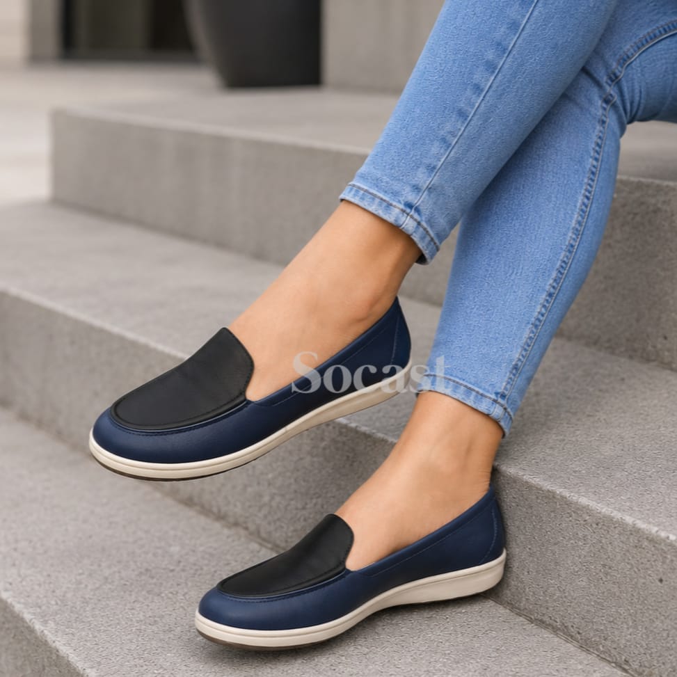 Mocasín bicolor confort