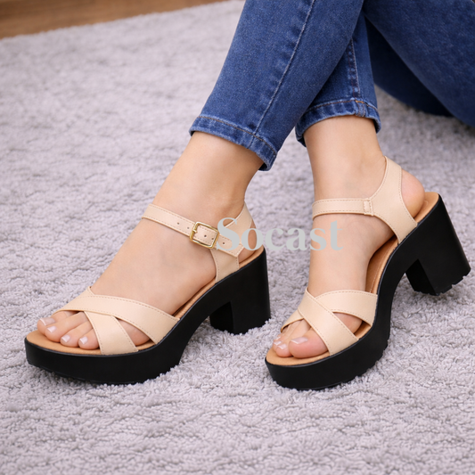 Sandalia Alba tacón mediano