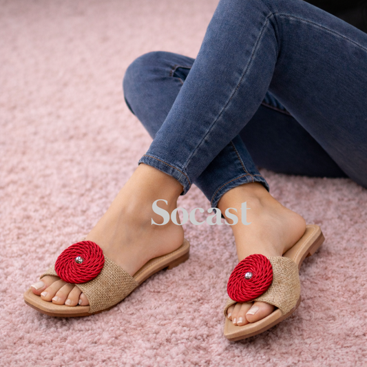 Sandalia adorno  artesanal