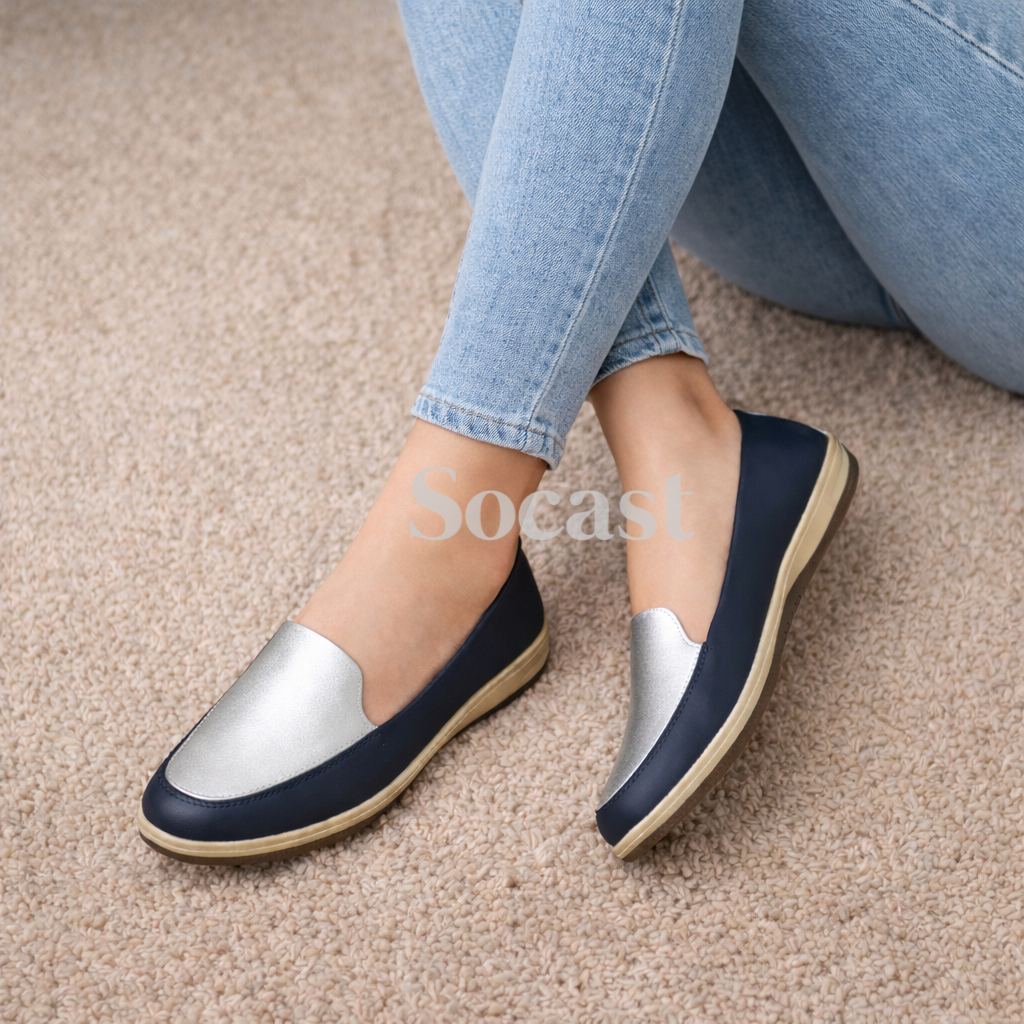 Mocasín bicolor confort