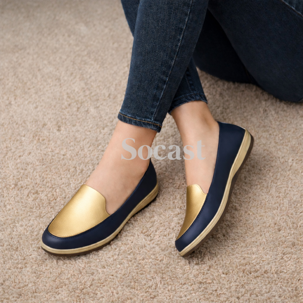 Mocasín bicolor confort