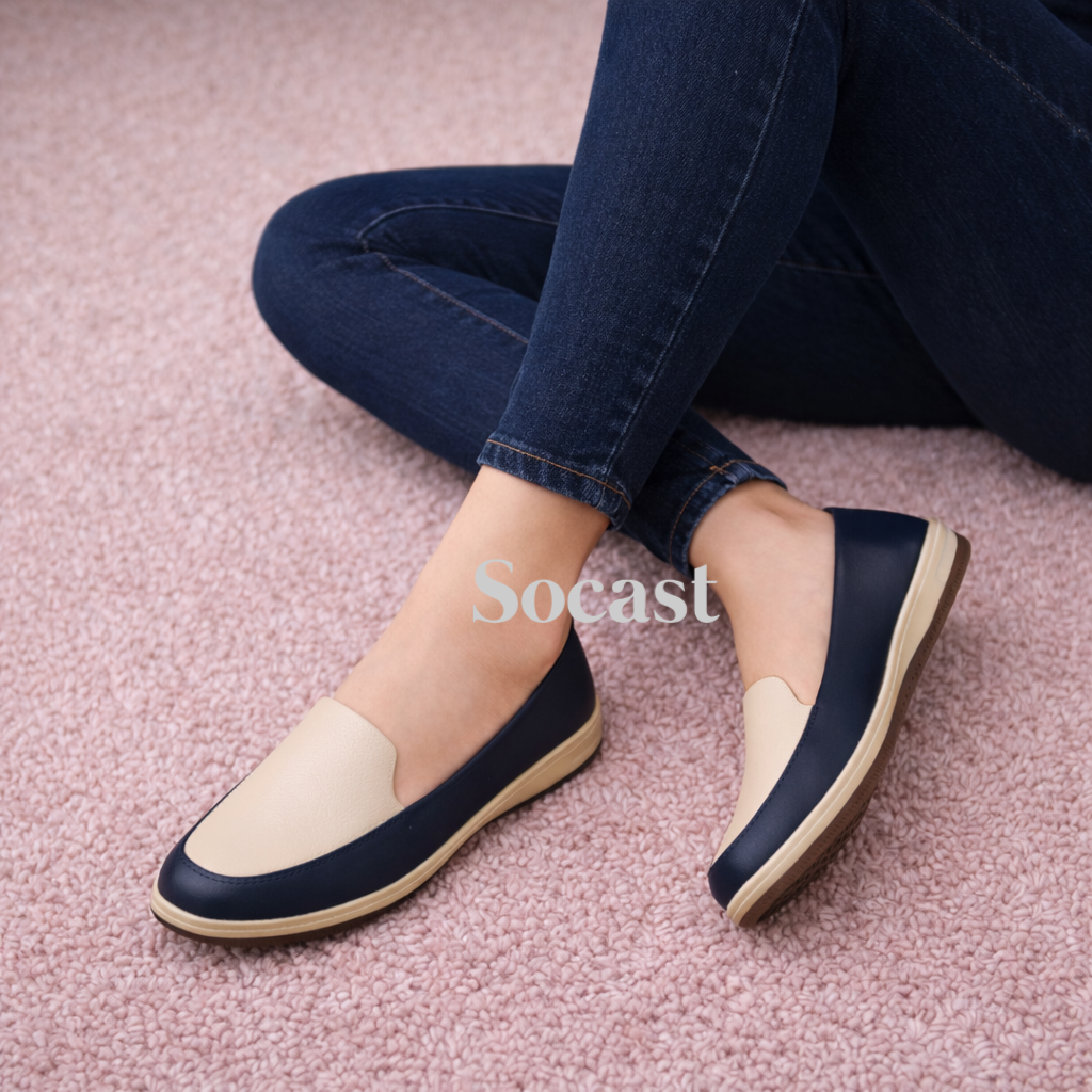 Mocasín bicolor confort