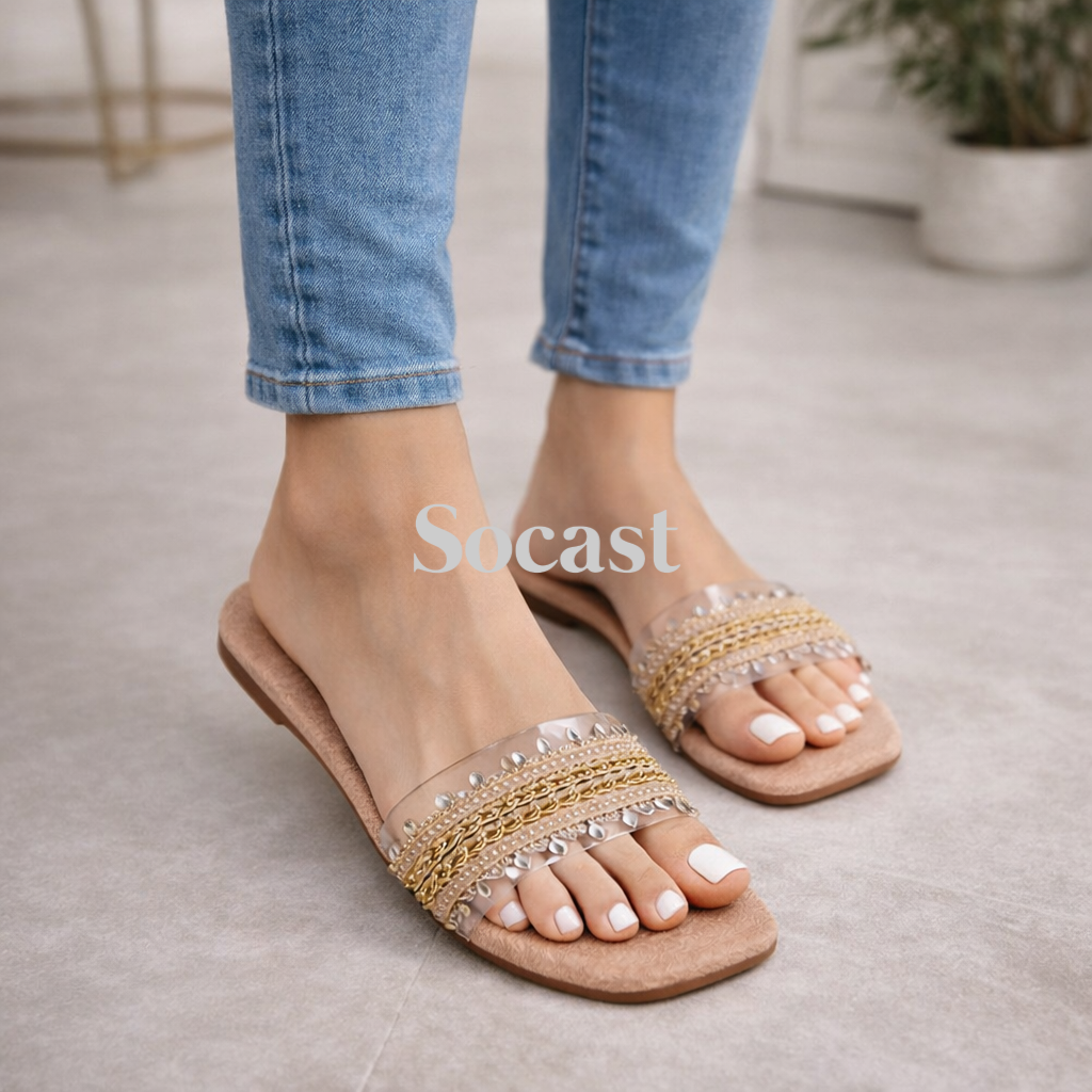 Sandalia Golden plana