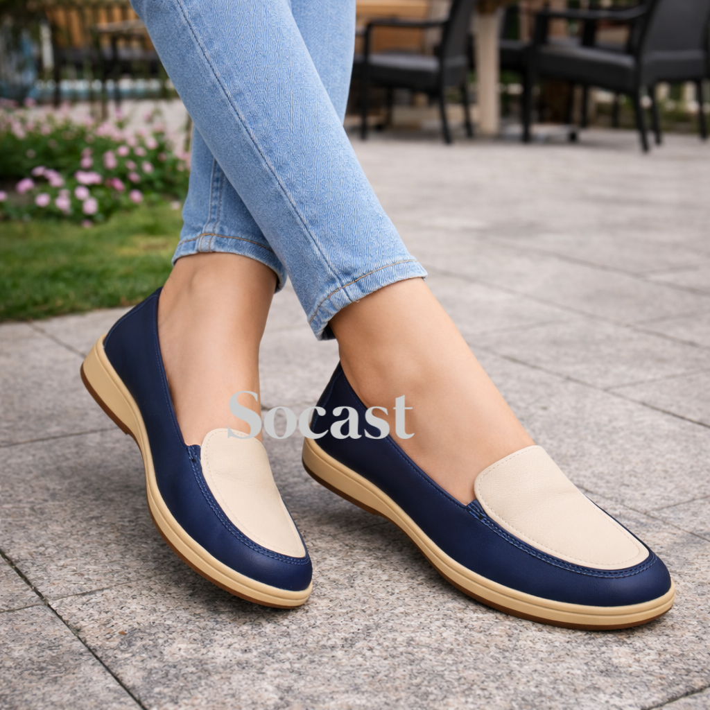 Mocasín bicolor confort