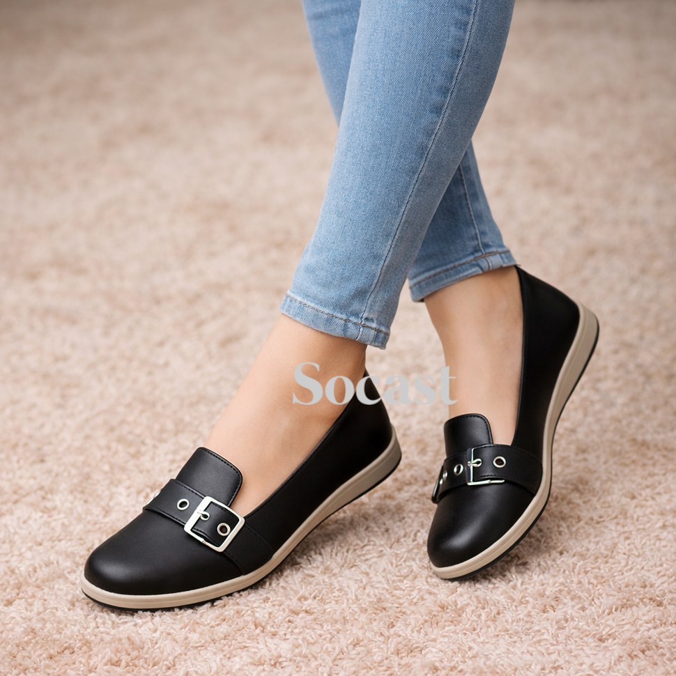 Mocasín confort hebilla