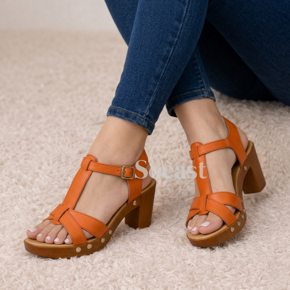 Sandalia Ova madera