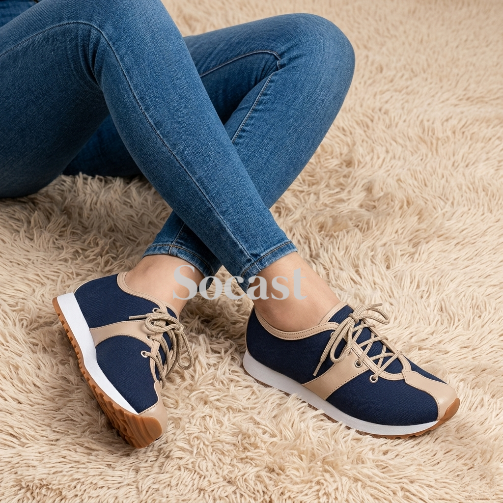 Tenis casual bicolor