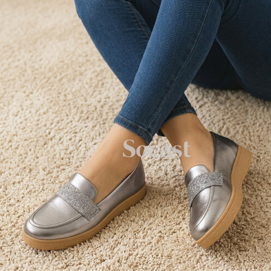 Mocasín brillo elegante