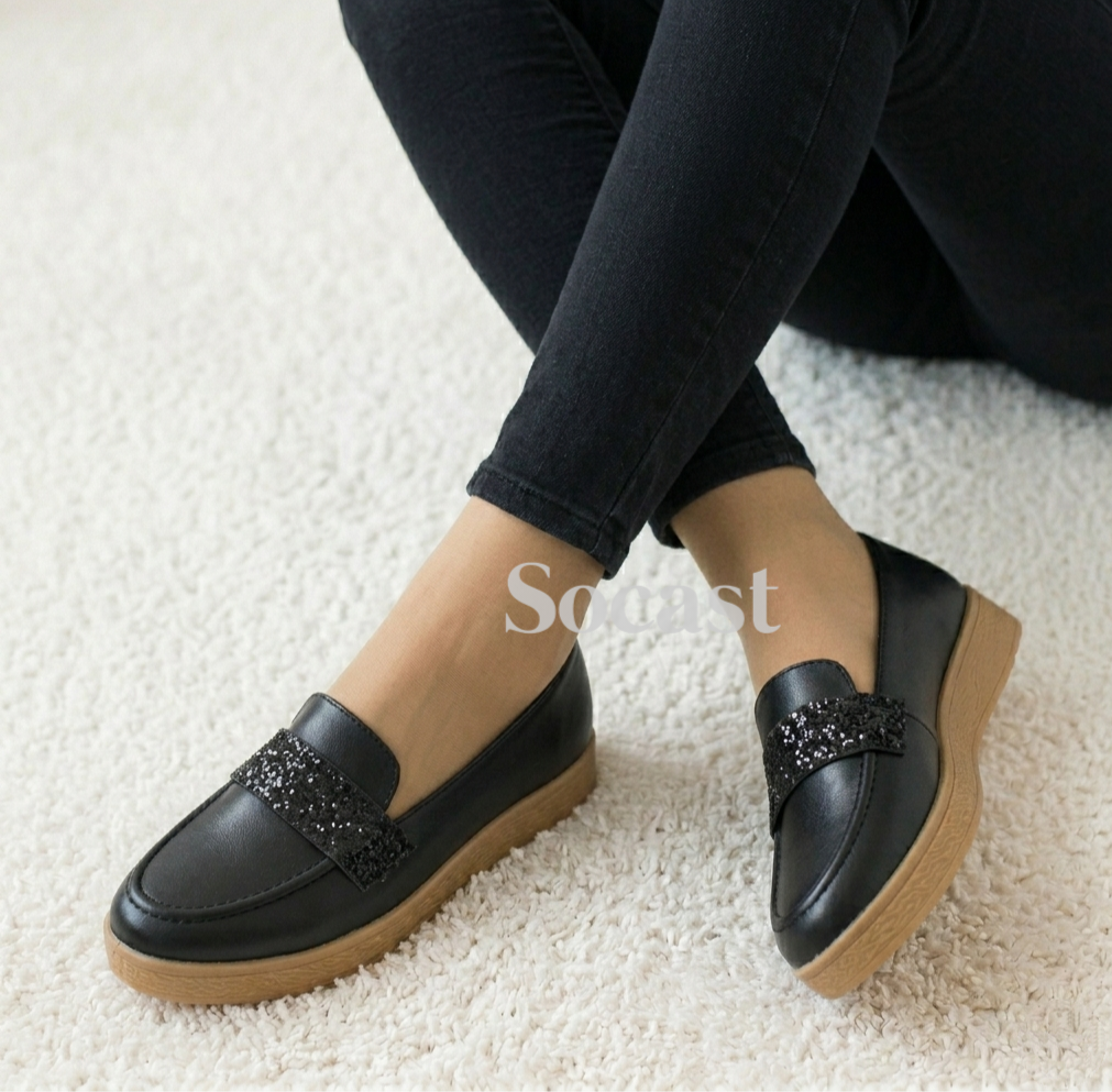 Mocasín brillo elegante