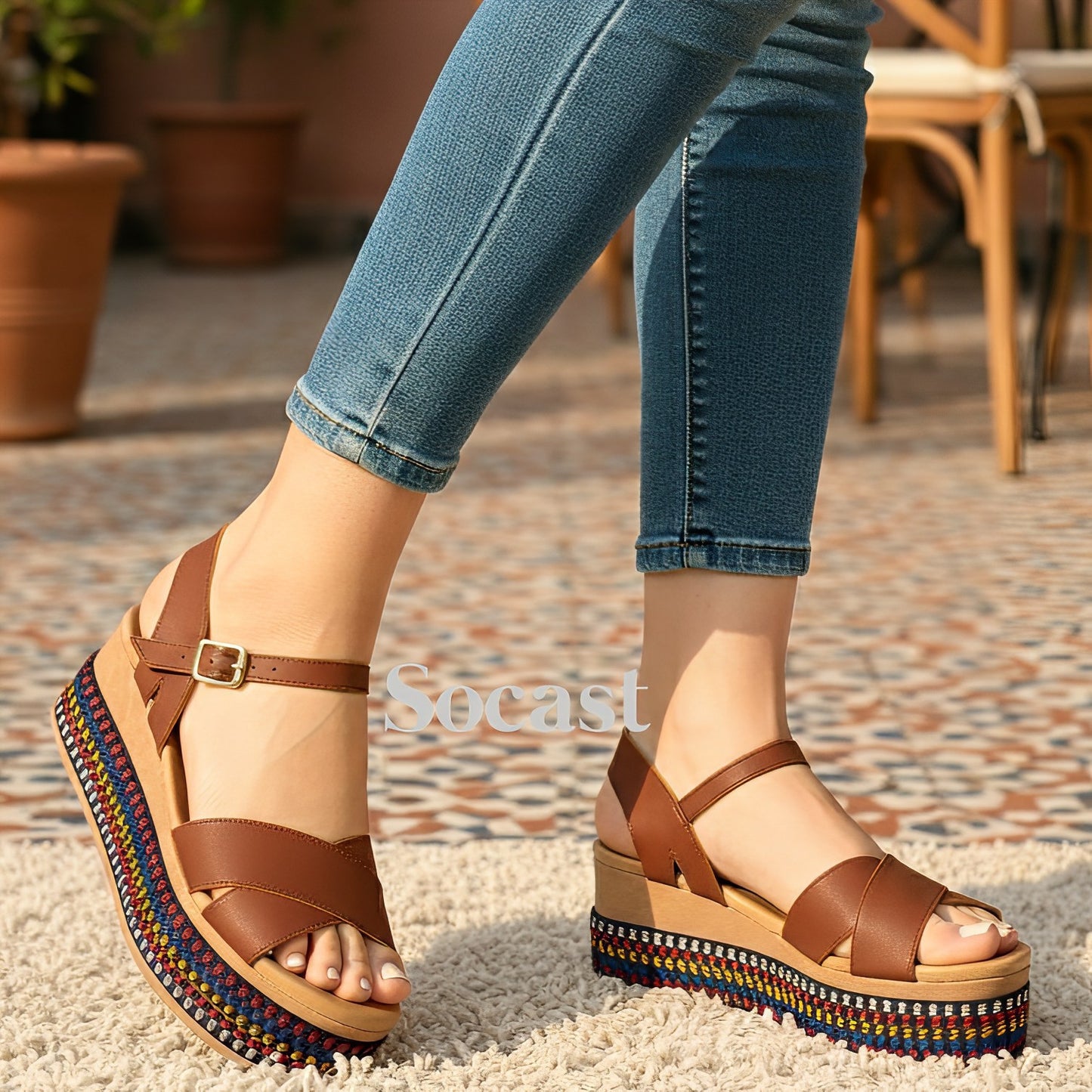 Sandalia étnica casual
