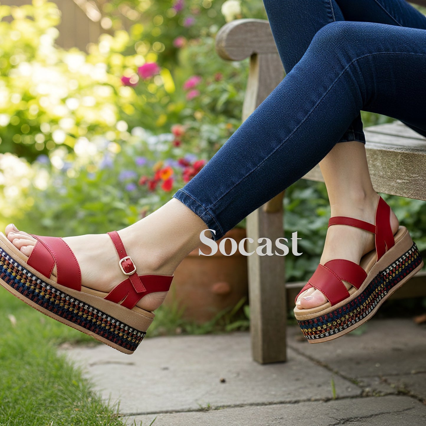 Sandalia étnica casual