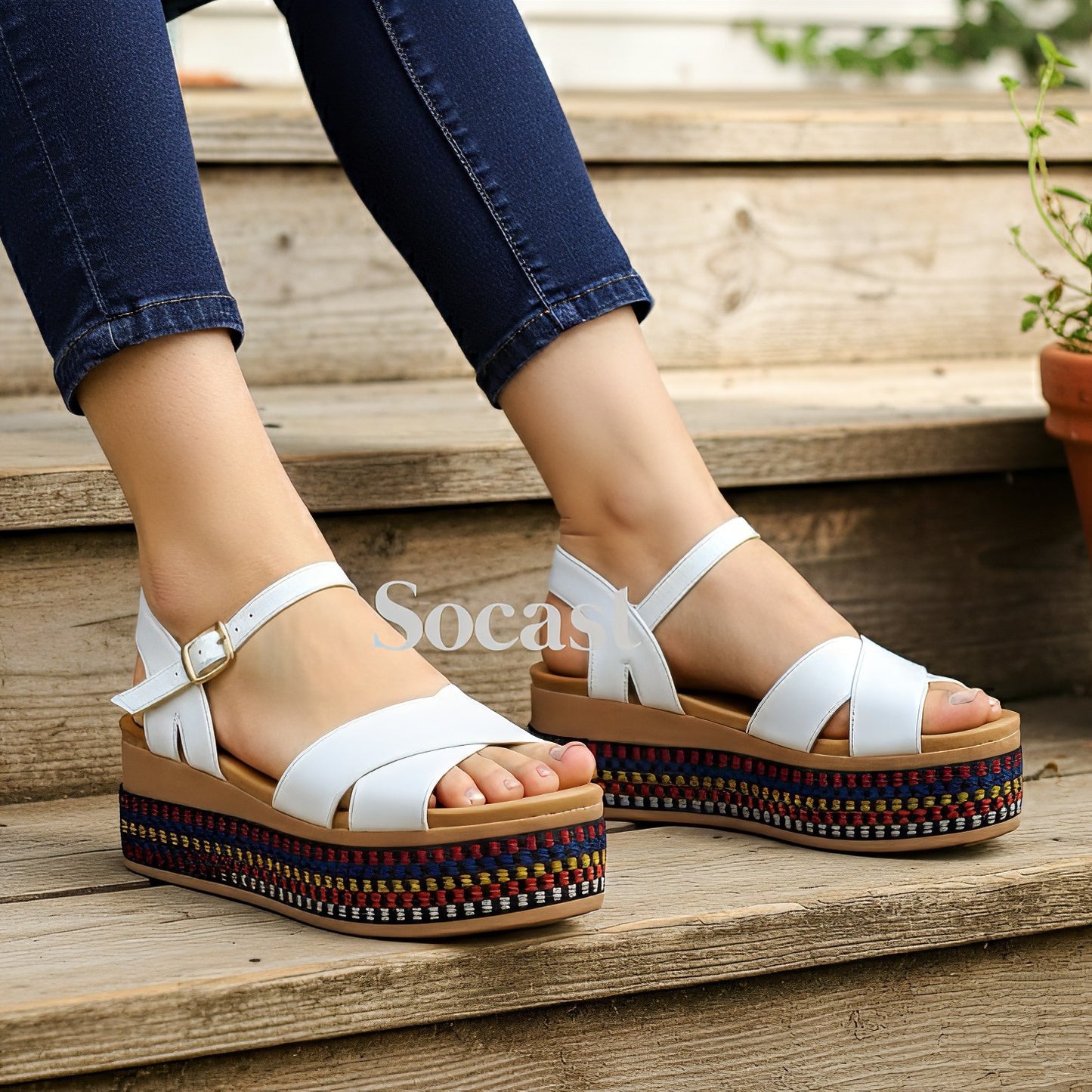 Sandalia étnica casual