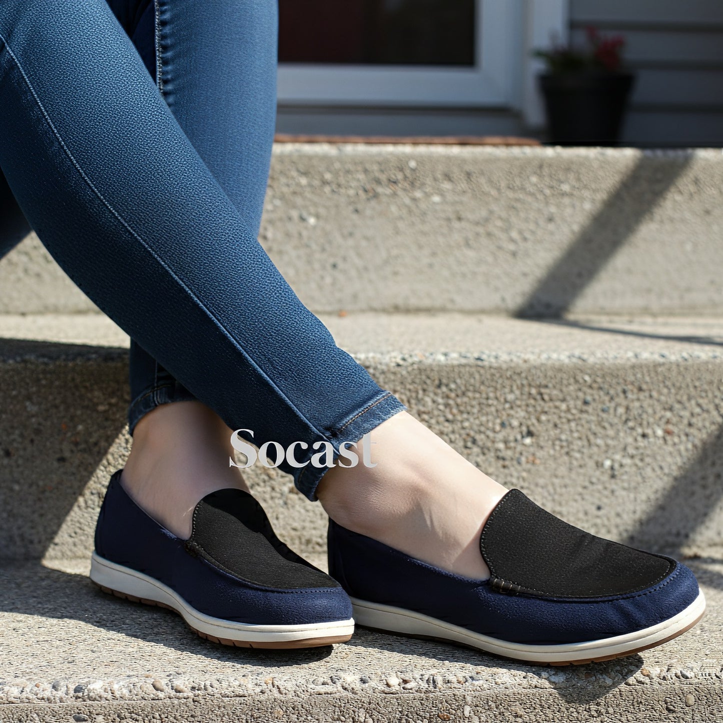 Mocasín bicolor confort