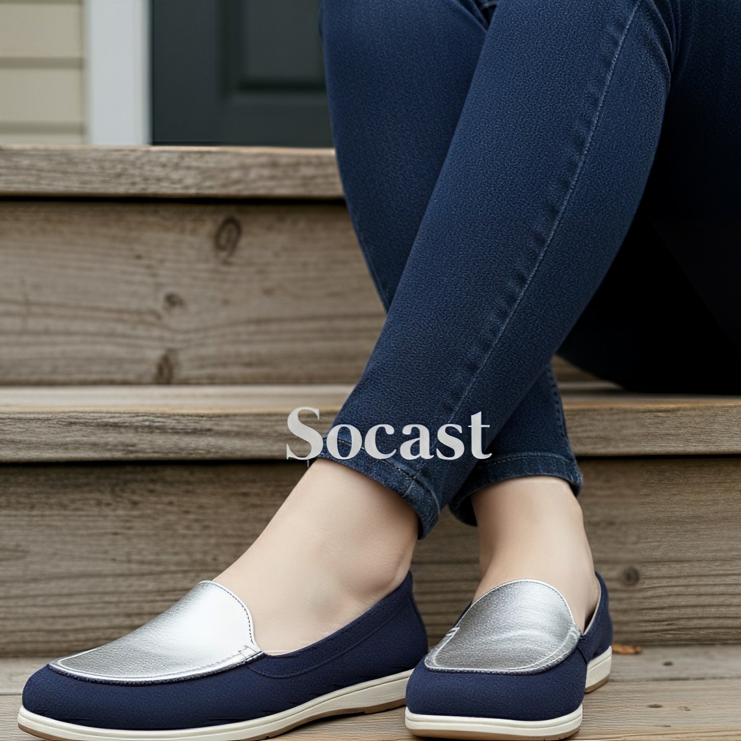 Mocasín bicolor confort