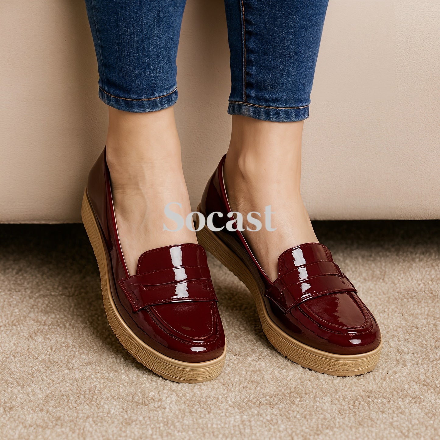 Mocasín urbano charol