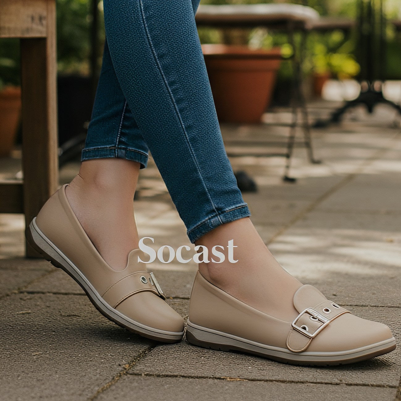 Mocasín confort hebilla